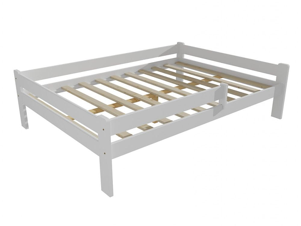eoshop Detská posteľ DP 012 XL so zábranou (Rozmer: 120 x 200 cm, Farba dreva: farba biela)
